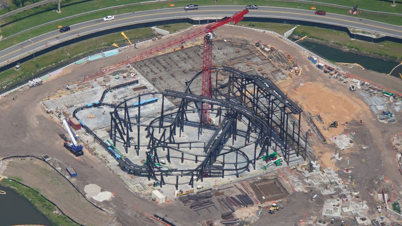 Tron roller coaster track takes shape at Disney World