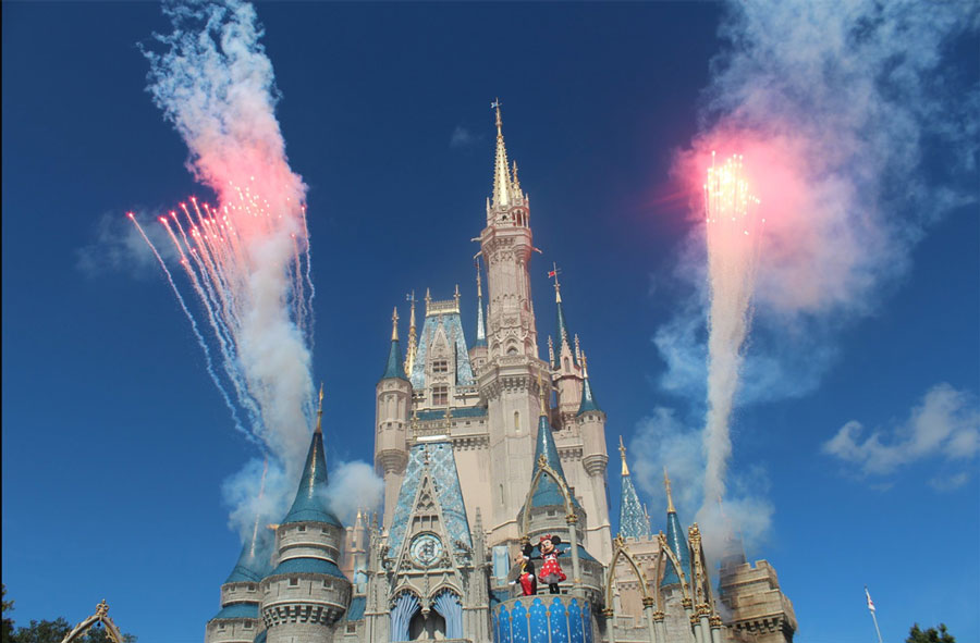 Magic kingdom castle at walt disney world resort florida