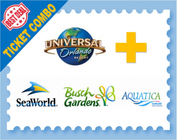 Universal Seaworld Combo Ticket 14 Days Includes Busch Gardens