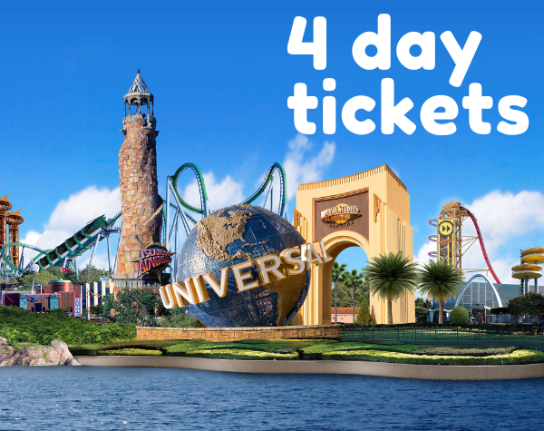 Universal Four Day Single Park Tickets