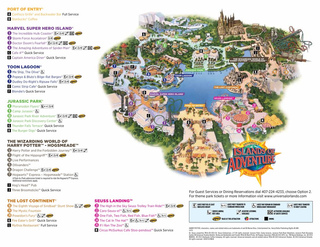 Universal Studios Volcano Bay Map